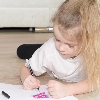 Preschool-Girl-Drawing